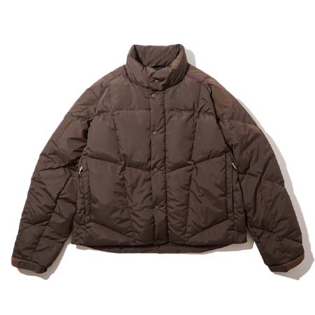 Diaspora Skateboards(ディアスポラスケートボーズ) Warped Grid Down Jacket (Brown)