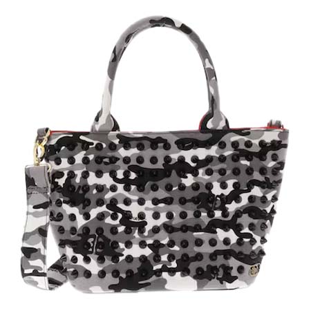 DIAVEL(ディアベル) グレー迷彩×レッド×ブラックスタッズ [MINI(S)] トートバッグ
