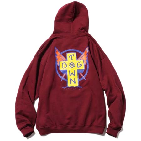DOG TOWN(ドッグタウン) DOGTOWN/ドッグタウン Scratch Cross HOODIE プルオーバーパーカー バックプリント ビッグシルエット
