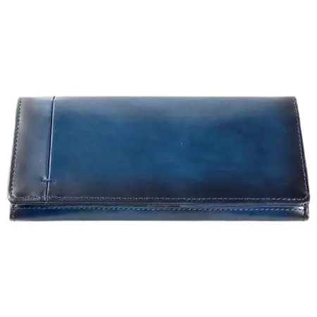 DOUBLES(ダブルス) 長財布 手染め風ガラス仕上げ牛革(シャドウ加工) FER-7031