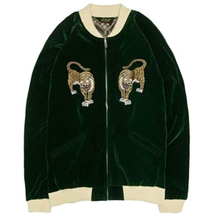 Dress hippy(ドレスヒッピー) TIGER SOUVENIR JACKET (GREEN)