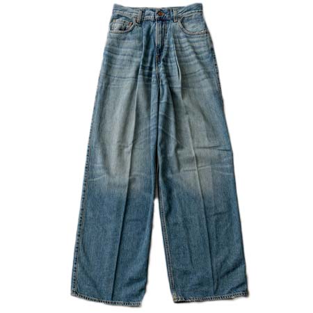 ear PAPILLONNER(イアパピヨネ) [HAIKURE(ハイクル)]ハイライズ フロントタック テンセルデニムパンツ