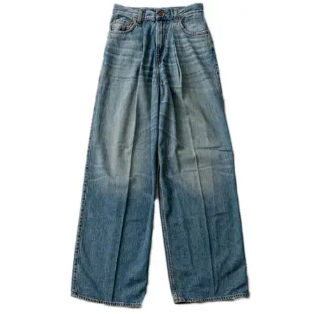 ear PAPILLONNER(イアパピヨネ) [HAIKURE(ハイクル)]ハイライズ フロントタック テンセルデニムパンツ