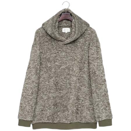 EMMA CLOTHES(エマクローズ) ミックスボアフリース プルオーバーシャギーパーカー