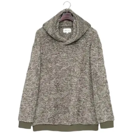 EMMA CLOTHES(エマクローズ) ミックスボアフリース プルオーバーシャギーパーカー