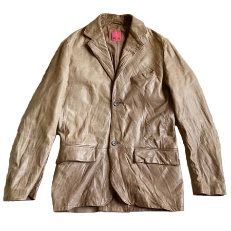 eq.w(エリアクワッリオラワークショップ) 2B カウスキン レザー ジャケット ブラウン