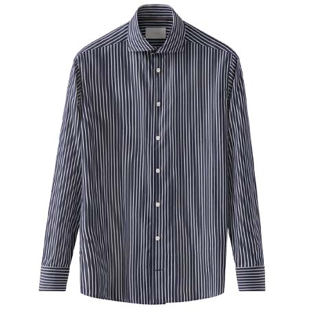 ETON(イートン) コットン＆シルクストライプシャツ