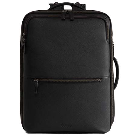 Evoon(エボーン) マルチビジネスリュックレザー・容量18L~拡張時28L