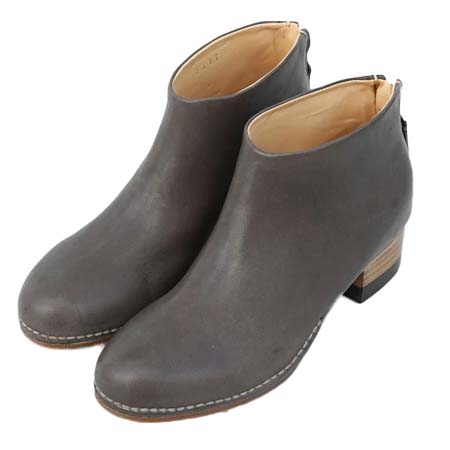 FEIT(フェイト) – EXCLUSIVE BI-COLOR CEREMONIAL MID HEEL BOOTIE – GRAY