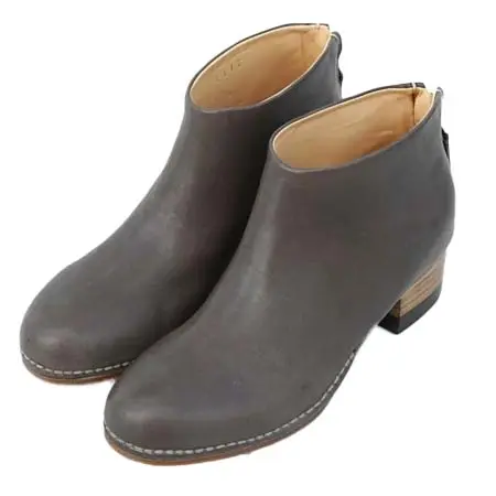 FEIT(フェイト) – EXCLUSIVE BI-COLOR CEREMONIAL MID HEEL BOOTIE – GRAY