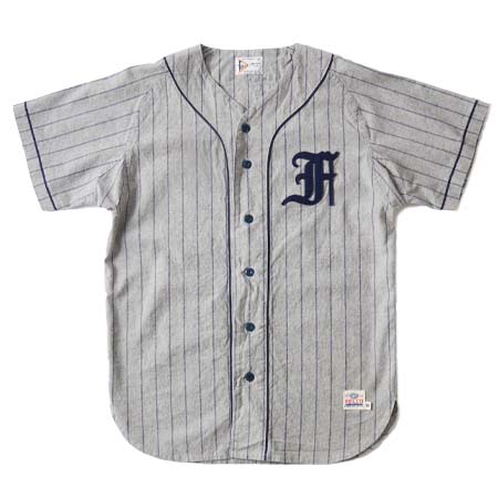 Felco(フェルコ) BASEBALL SHIRT COTTON LINEN CLOTH W/OLD FONT F FELT