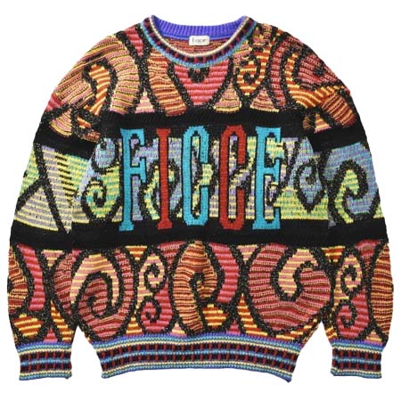 ficce(フィッチェ) 80s90sヴィンテージ フィッチェ FICCE 総柄 ニット セーター