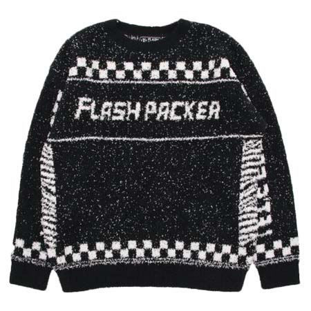 FLASH PACKER(フラッシュパッカー) フラッシュパッカー / チェック・ゼブラ柄 ブークレニット FXP2022FW-07 XN-MIX