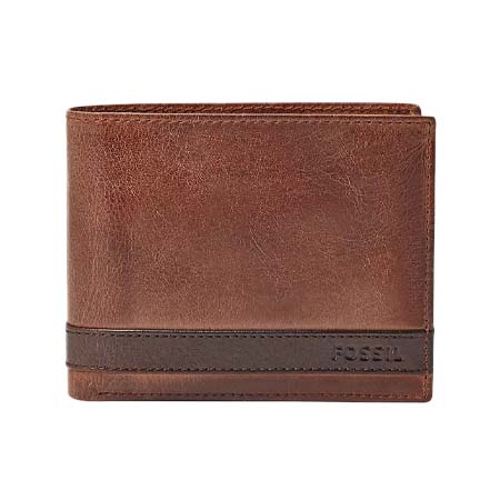 FOSSIL(フォッシル) QUINN レザー ラージコインポケット バイフォールドウォレット