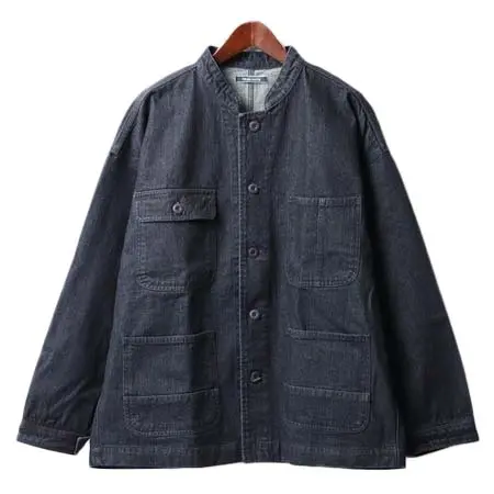 FREE GATE(フリーゲート) ビッグシルエット スラブデニム ノーカラー カバーオール