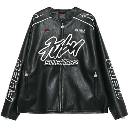 Fubu(フブ) FAUX LEATHER RACING JACKET/エコレザーレーシングジャケット[FAM-51303]
