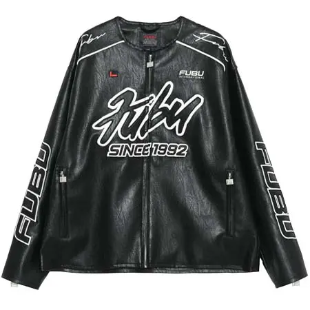 Fubu(フブ) FAUX LEATHER RACING JACKET/エコレザーレーシングジャケット[FAM-51303]