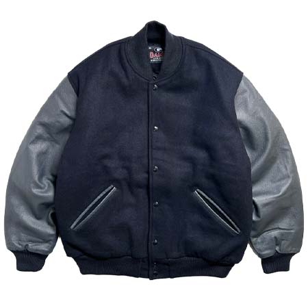 GAME sportswear(ゲームスポーツウェア) Genuine WoolｘLeather Varsity Jacket – Navy [WL-NVY]