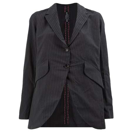 GEOFFREY B.SMALL(ジェフリービースモール) – ピンストライプ ブレザー コットン/シルク