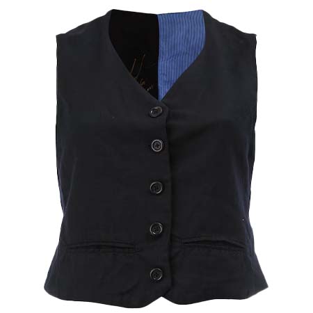 GEOFFREY B.SMALL(ジェフリービースモール) クロップド ベスト ウール/キュプラ