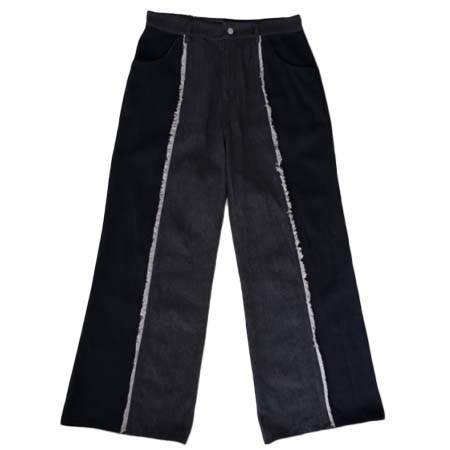 GIDEAL.(ジディール) fringe wide flare pants[black]