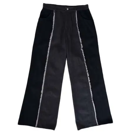 GIDEAL.(ジディール) fringe wide flare pants[black]