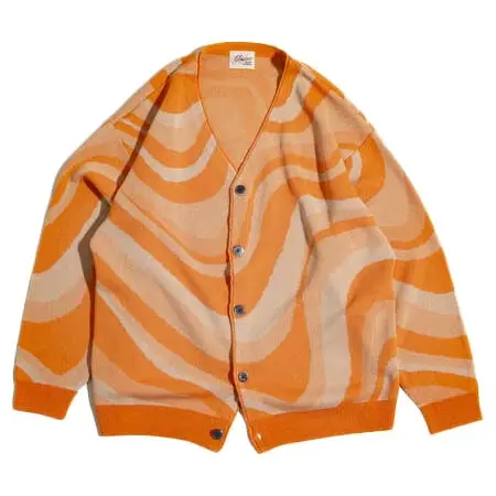 GLOSTER(グロスター) ミックスパターン ルーズフィットカーディガン