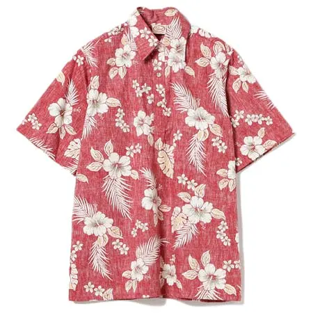 GO BAREFOOT(ゴーベアフット) フラワープリント プルオーバーシャツ ＜MEN＞