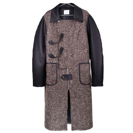 HACIENDA(ハシエンダ) ヘリンボーンブレンドラグランスリーブコート