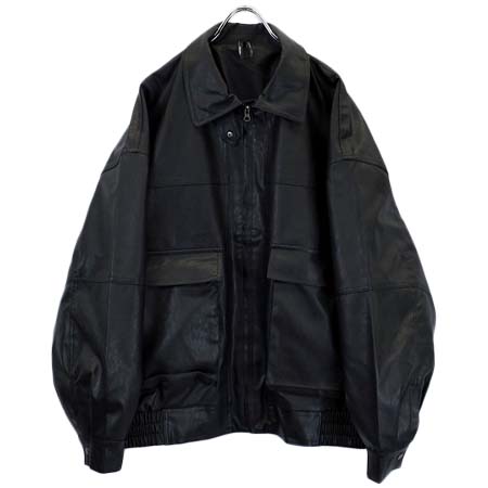 HALHAM(ハルハム) Vintage-like synthetic leather A-2 jacket