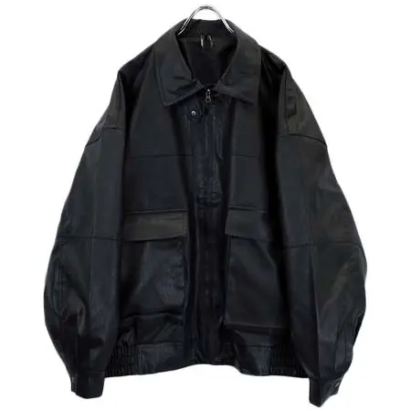 HALHAM(ハルハム) Vintage-like synthetic leather A-2 jacket