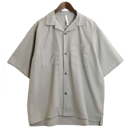 HALHAM(ハルハム) リネンライク オープンカラー シャツ/半袖シャツ
