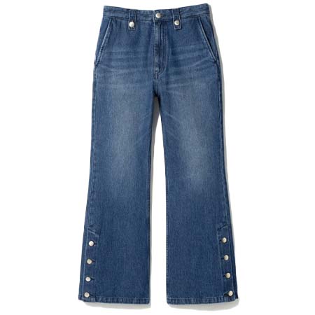 HARE(ハレ) サイドボタンデニムフレアパンツ