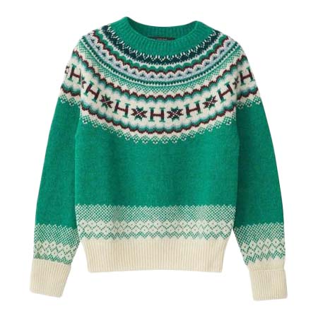 HARLEY OF SCOTLAND(ハーレーオブスコットランド) Hジャカード ノルディックセーター