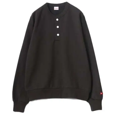 Healthknit(ヘルスニット) クラシック ヘンリーネック裏起毛スウェット