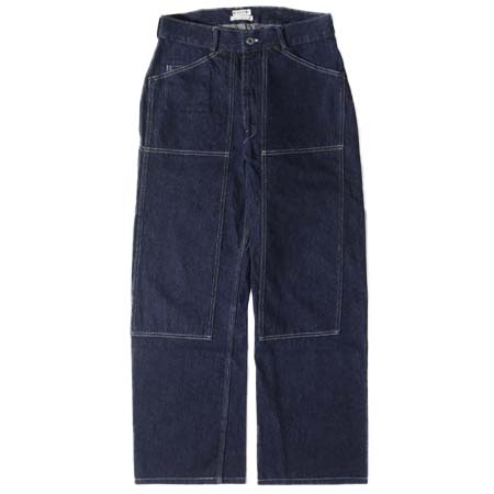 Heller’s cafe(ヘラーズカフェ) シンチバック付き ダブルニー デニムパンツ