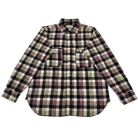 Heller’s cafe(ヘラーズカフェ) Cotton Plaid Flannel Shirt