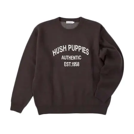 Hush Puppies(ハッシュパピー) ソフトニットロゴクルー　メンズ
