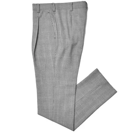 IGARASHI TROUSERS(イガラシトラウザーズ) ウールライトツィードグレンチェック1プリーツスリムテーパードパンツ IGT/1OUTP/M3480