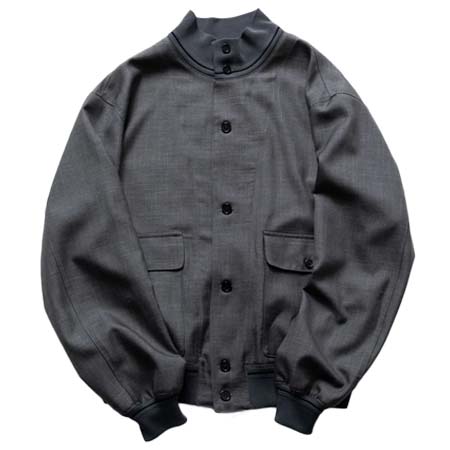 INTERIM(インテリム) HYPER BIG VIRGIN WOOL SILK MOHAIR SUITING RIBBED JACKET – M.GRAY