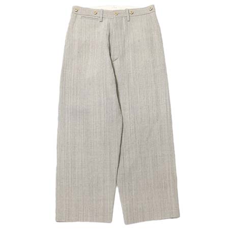 INTERIM(インテリム) VISCOSE SILK CANVAS MIL BAGGY TROUSER – BROWN GRAY