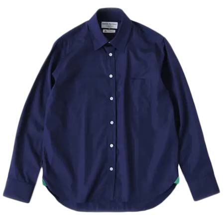 James Mortimer(ジェームスモルティマー) REGULAR COLLAR CLASSIC SHIRT（NAVY）