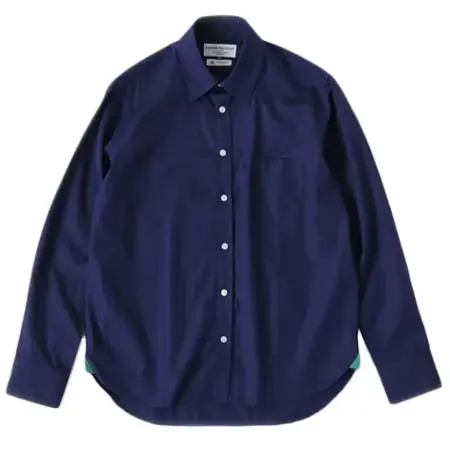 James Mortimer(ジェームスモルティマー) REGULAR COLLAR CLASSIC SHIRT（NAVY）