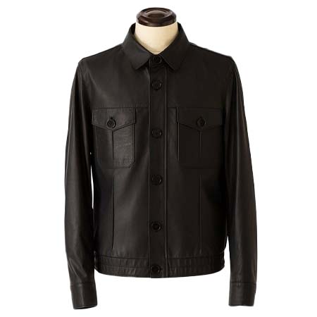 JEAN-LOUIS SCHERRER(ジャンルイ シェレル) 本革 レザーブルゾン メンズ