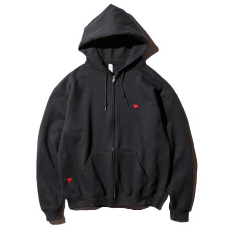 JERZEES(ジャージーズ) ‘HEART BALLON’ ZIP UP HOODIE 刺しゅう ワンポイント ジップアップパーカー