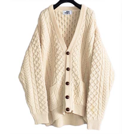 John Molloy(ジョンモロイ) John Molloy/ジョン・モロイ アランニット カーディガン アイルランド製