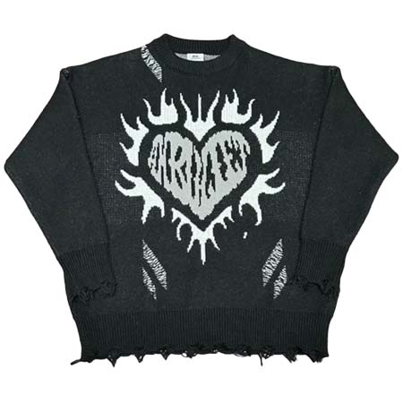 JOLLY CLAN(ジョリークラン) ハートファイヤーニット / Black1034