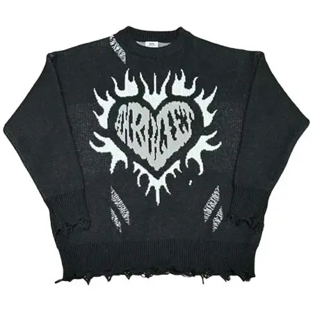 JOLLY CLAN(ジョリークラン) ハートファイヤーニット / Black1034