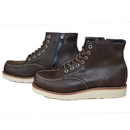 J&WDAWSON(ジェイアンドダブルドーソン) MOC BOOTS ダークブラウン 26.5cm ジェイアンドダブリュー ドーソン モックブーツ ビブラムソール ホーウィン レザー　Uチップ