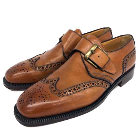 J&WDAWSON(ジェイアンドダブルドーソン) ウイングチップ シューズ 6 ブラウン メンズ 靴 シューズ shoes モンクストラップ